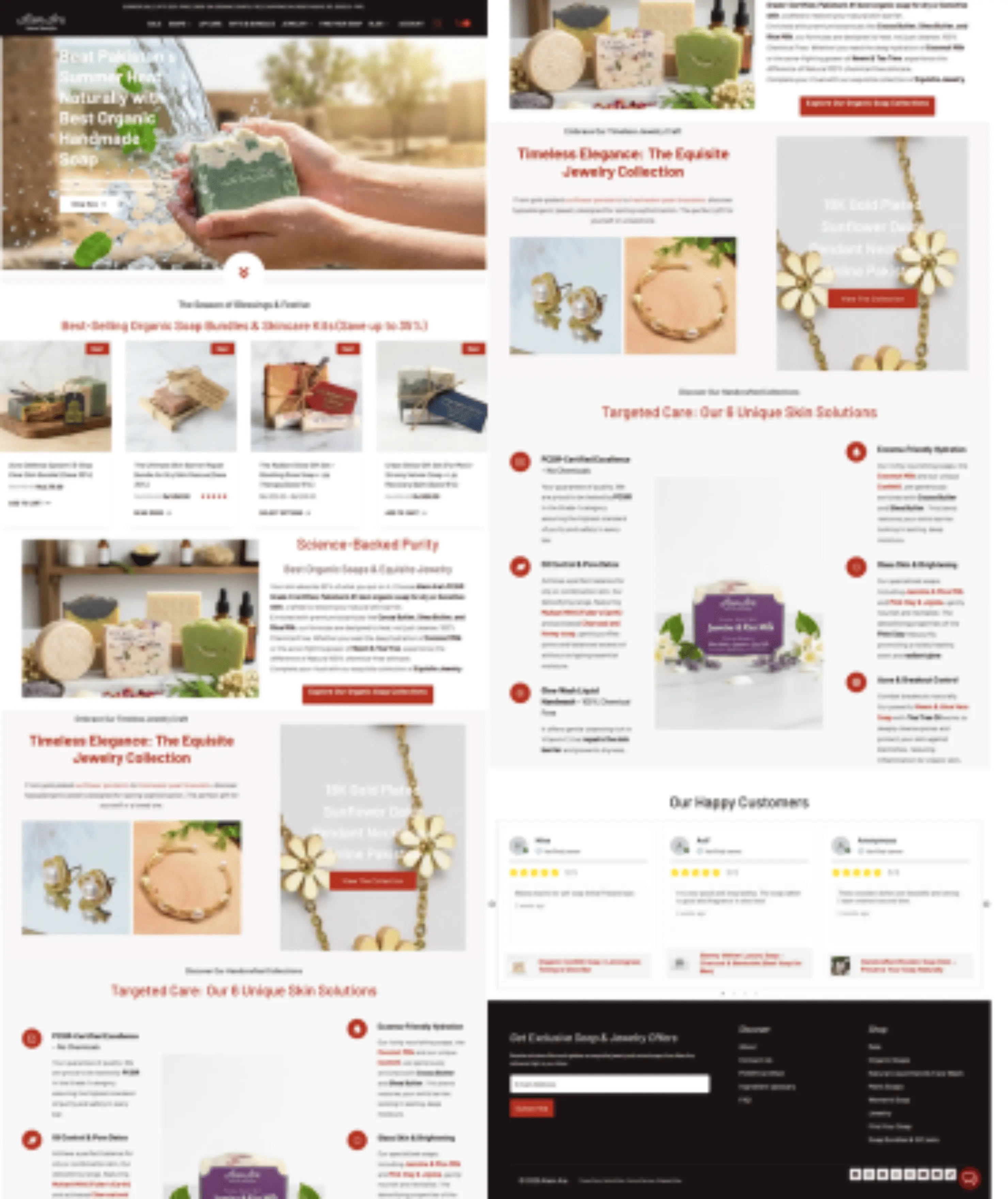 Premium Organic Skincare & Timeless Jewelry E-commerce Boutique