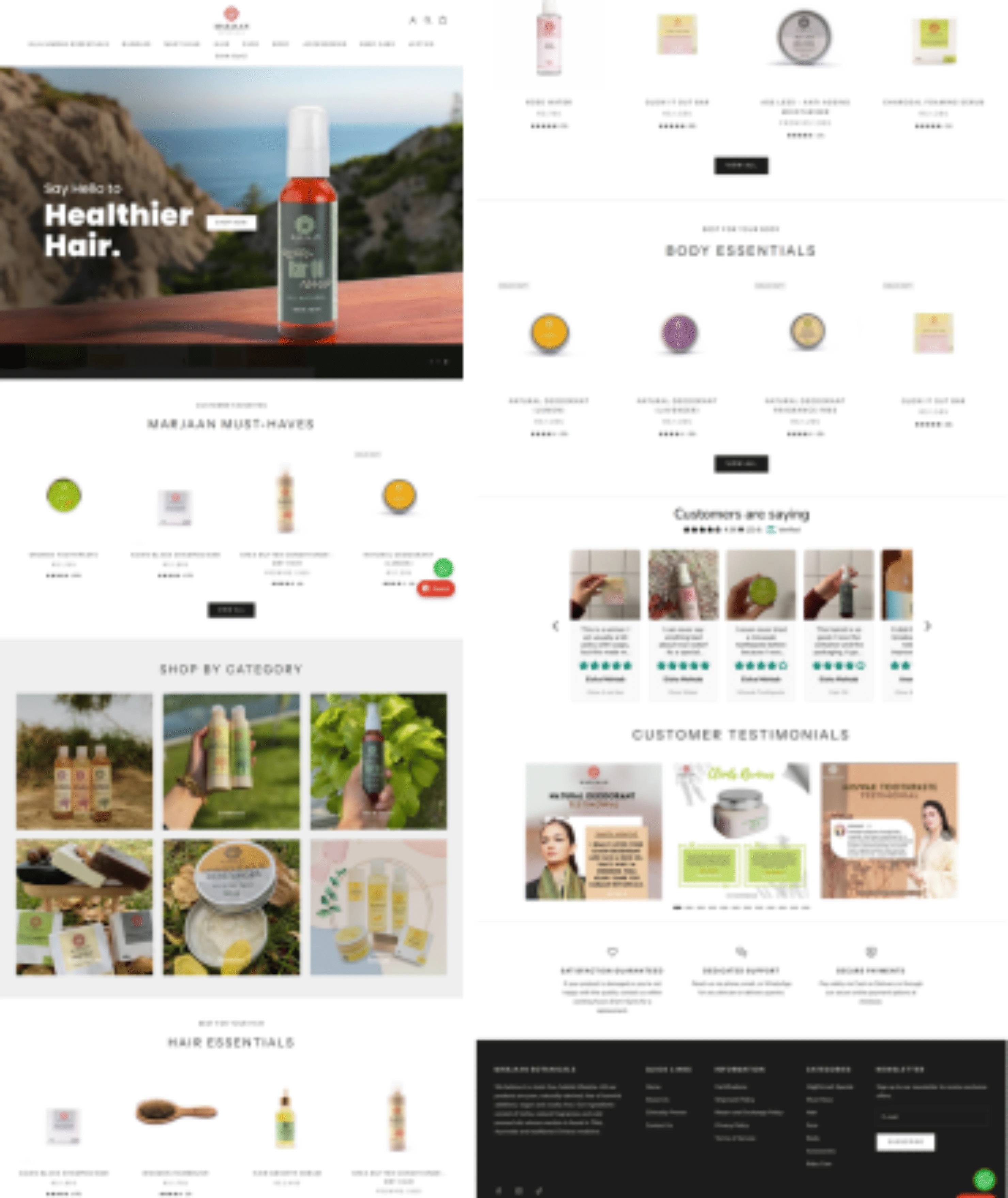 Natural Botanical Skincare & Haircare E-commerce Store