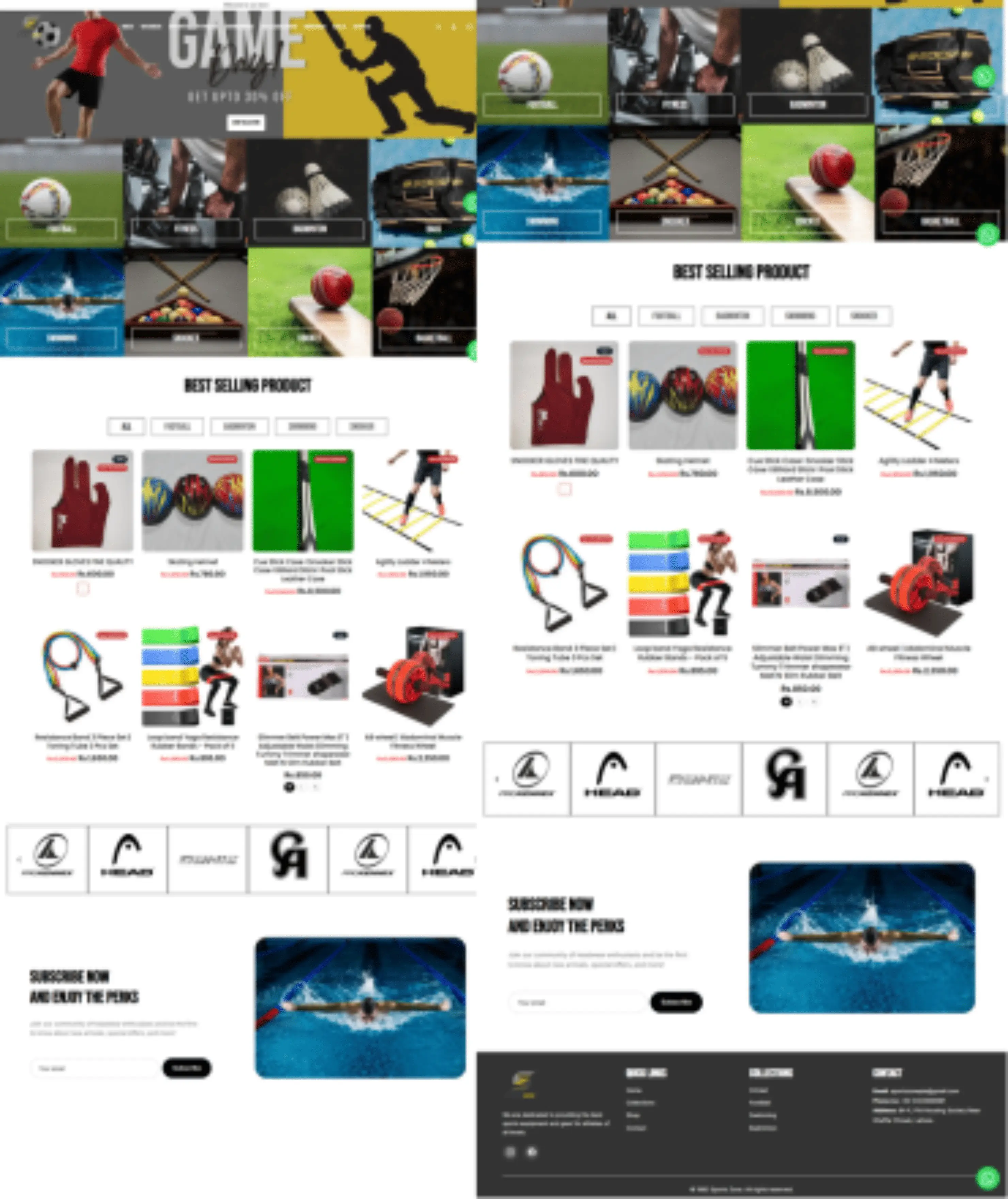Dynamic Sports Gear E-commerce Marketplace